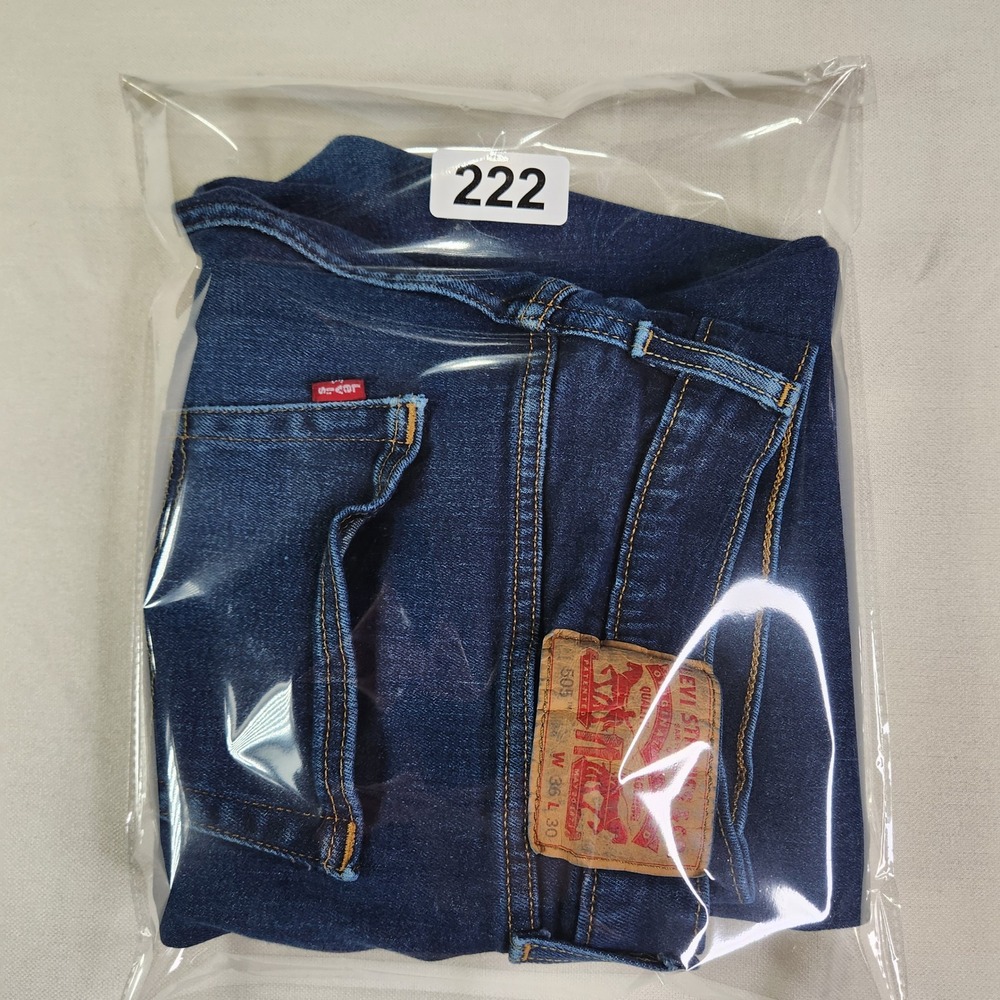 Levis 505 Regular Fit Straight Leg Jeans Mens 36x30 Dark Wash (fit 36W 29.5L) - Picture 14 of 14